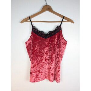 Crushed Velvet Cami Tank Top Size Medium Whimsigoth Coquette Festival Fairy Y2K